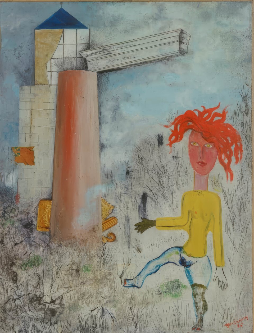 Meisje met rood haar door Yves Tanguy