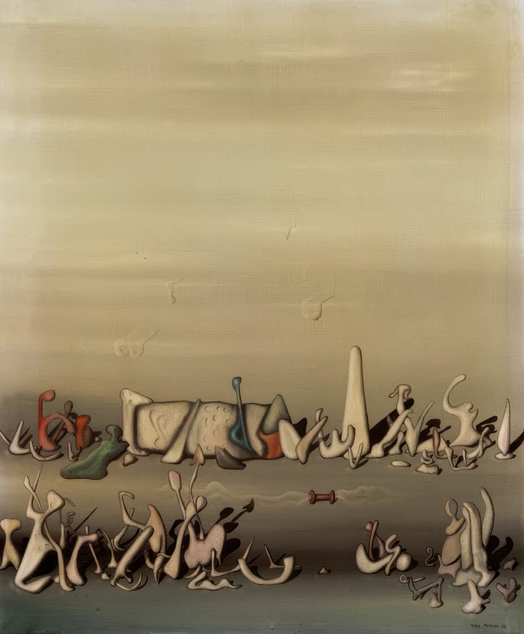 Tussen gras en wind door Yves Tanguy