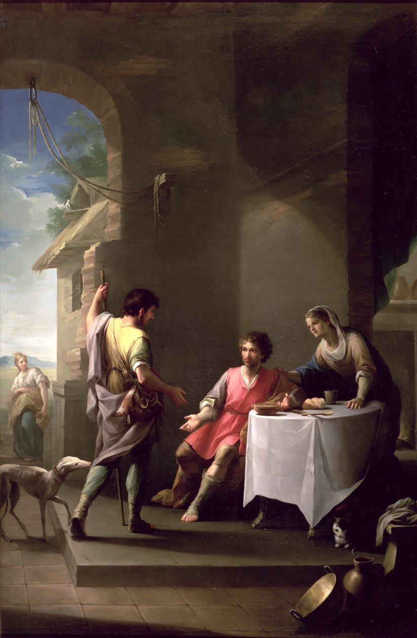 Esau verkoopt zijn eerstgeboorterecht aan Jacob door Zacarias Gonzalez Velazquez