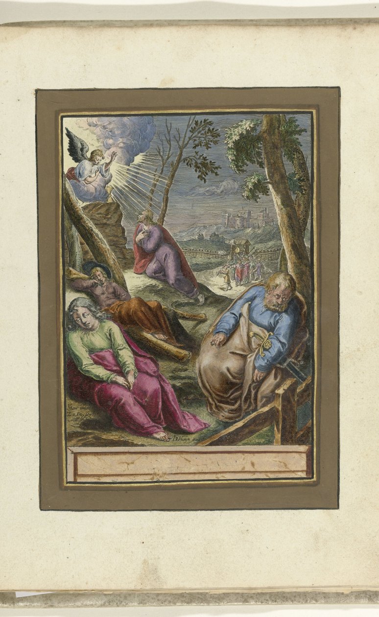 Christus in de hof van Getsemane (serie titel) door Zacharias Dolendo