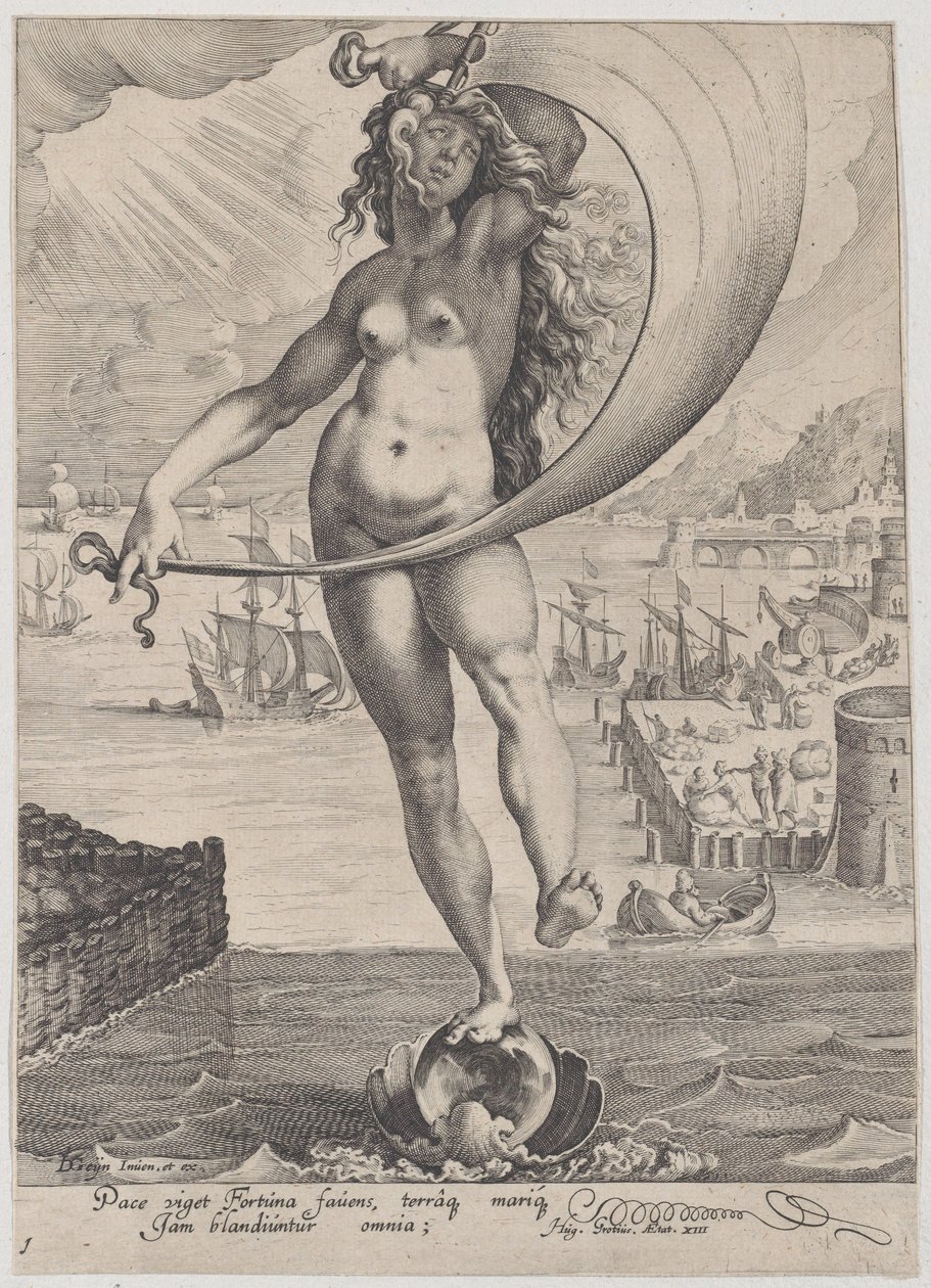 Fortuna, uit Deugden en Ondeugden, 1596-97 door Zacharias Dolendo