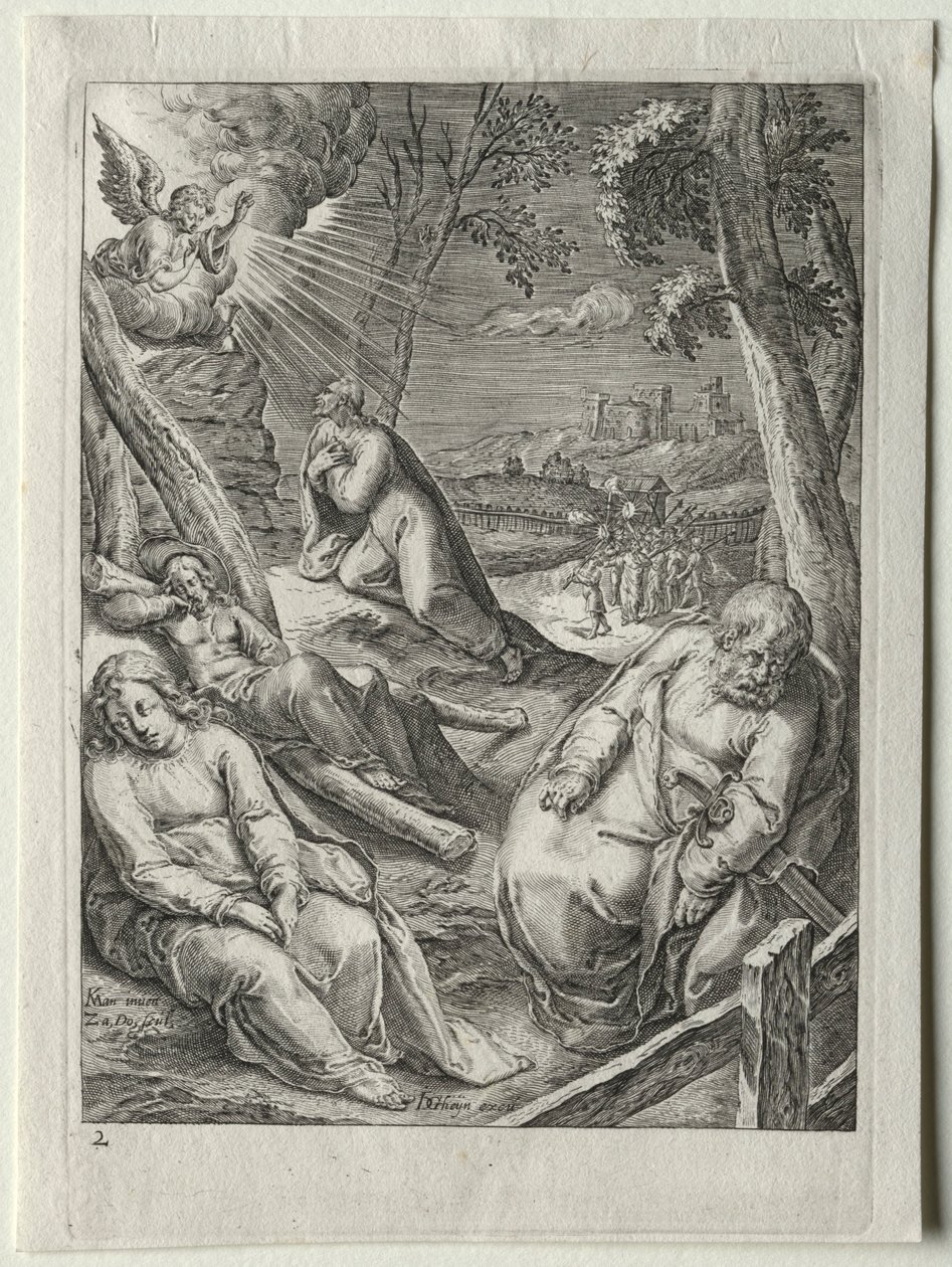 Passieset:  Christus op de Olijfberg door Zacharias Dolendo