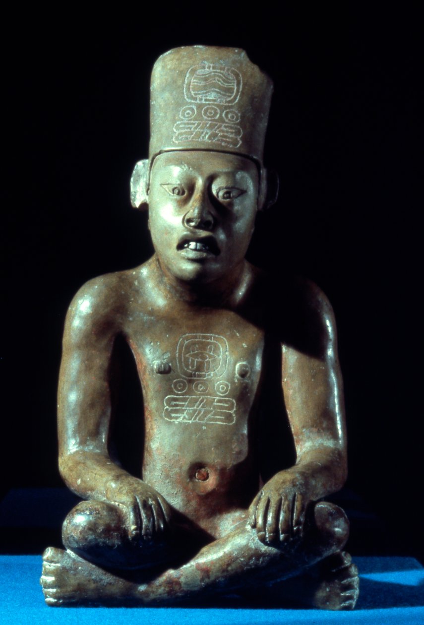 Statuette van een Schrijver, late Klassieke Periode (700-1000 AD) door Zapotec