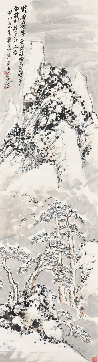 Wandelen in de besneeuwde berg door Zhen Wang