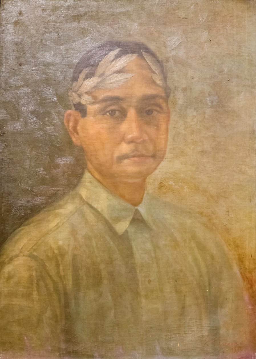 Portret van Jose Corazon de Jesus als dichter-laureaat door Zosimo Dimaano