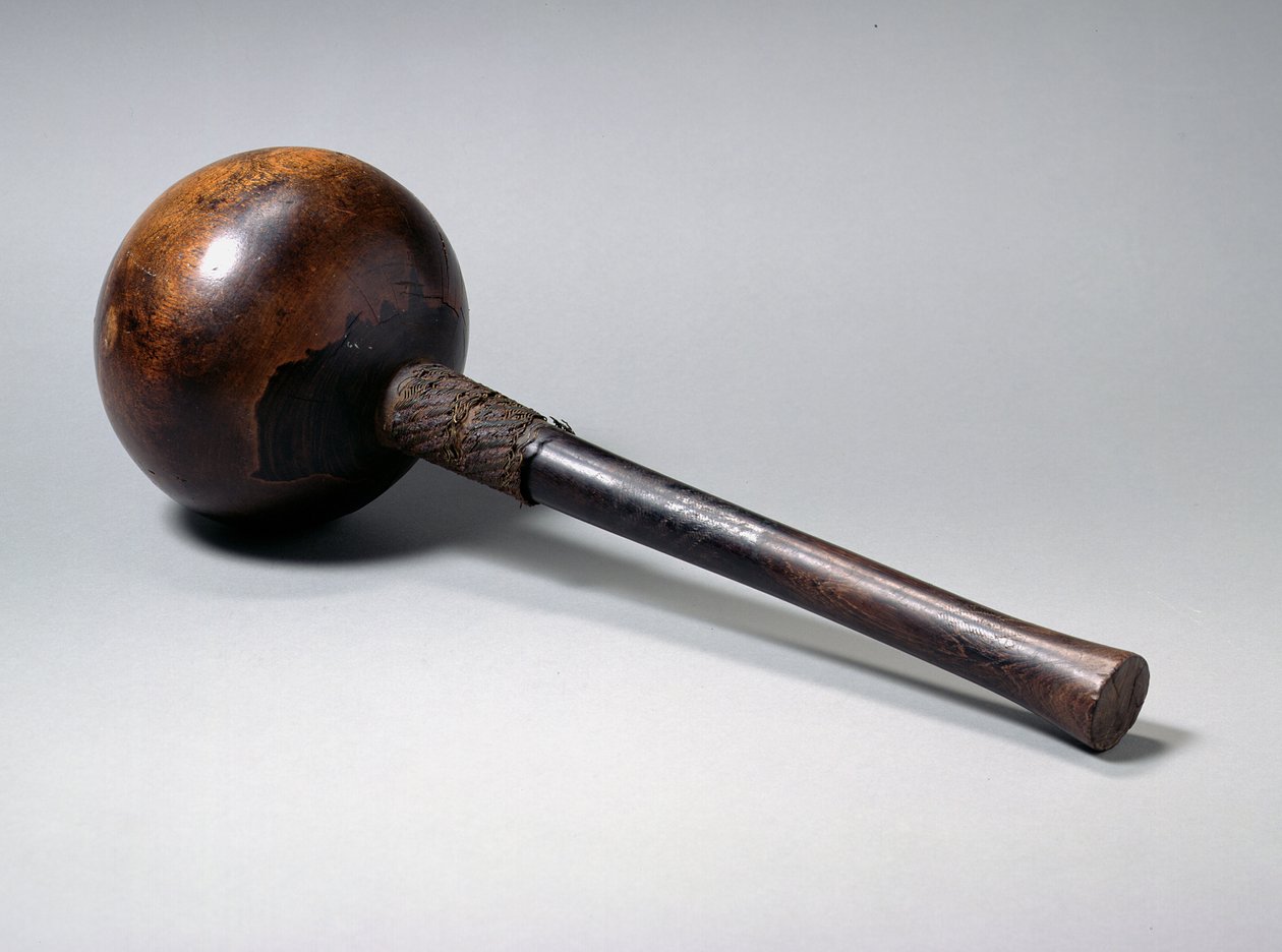 Met draad gebonden knobkerrie (hout) door Zulu