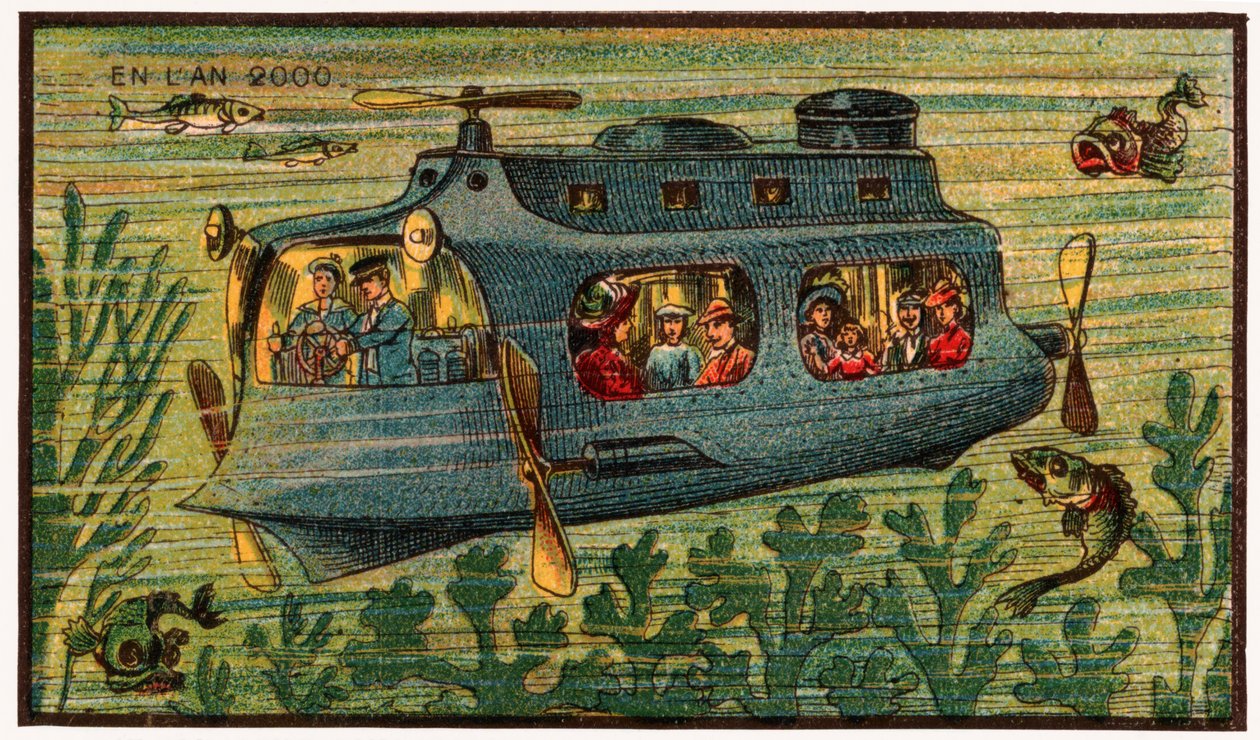 Een onderzeeër bus door . .