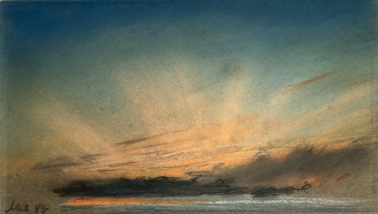 Amber naschijnsel met schemerstralen, september 1885 door Frederick (attr. to) Barnard