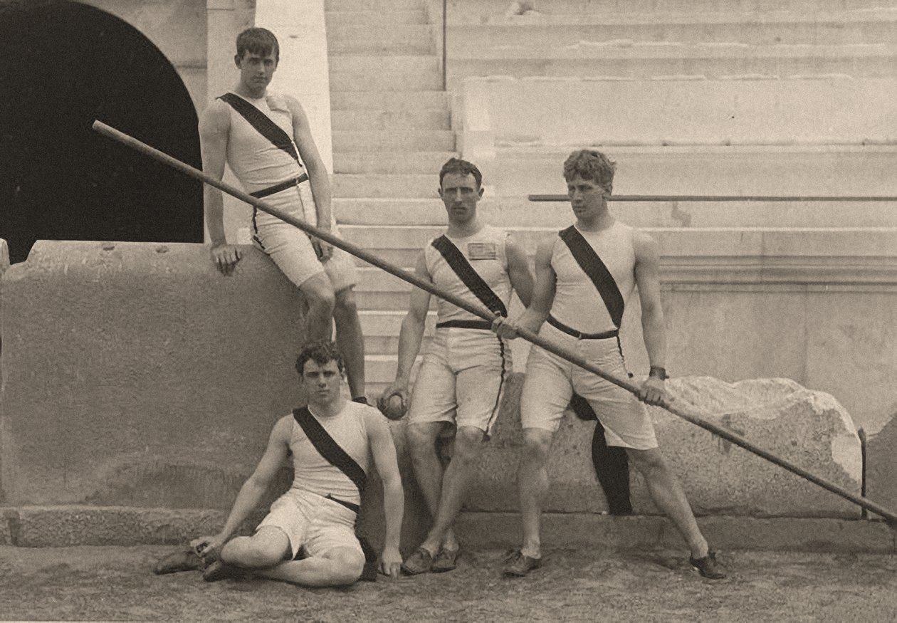 Amerikaanse atleten op de Zomerspelen, Athene, Griekenland. 1896 (foto) door . .