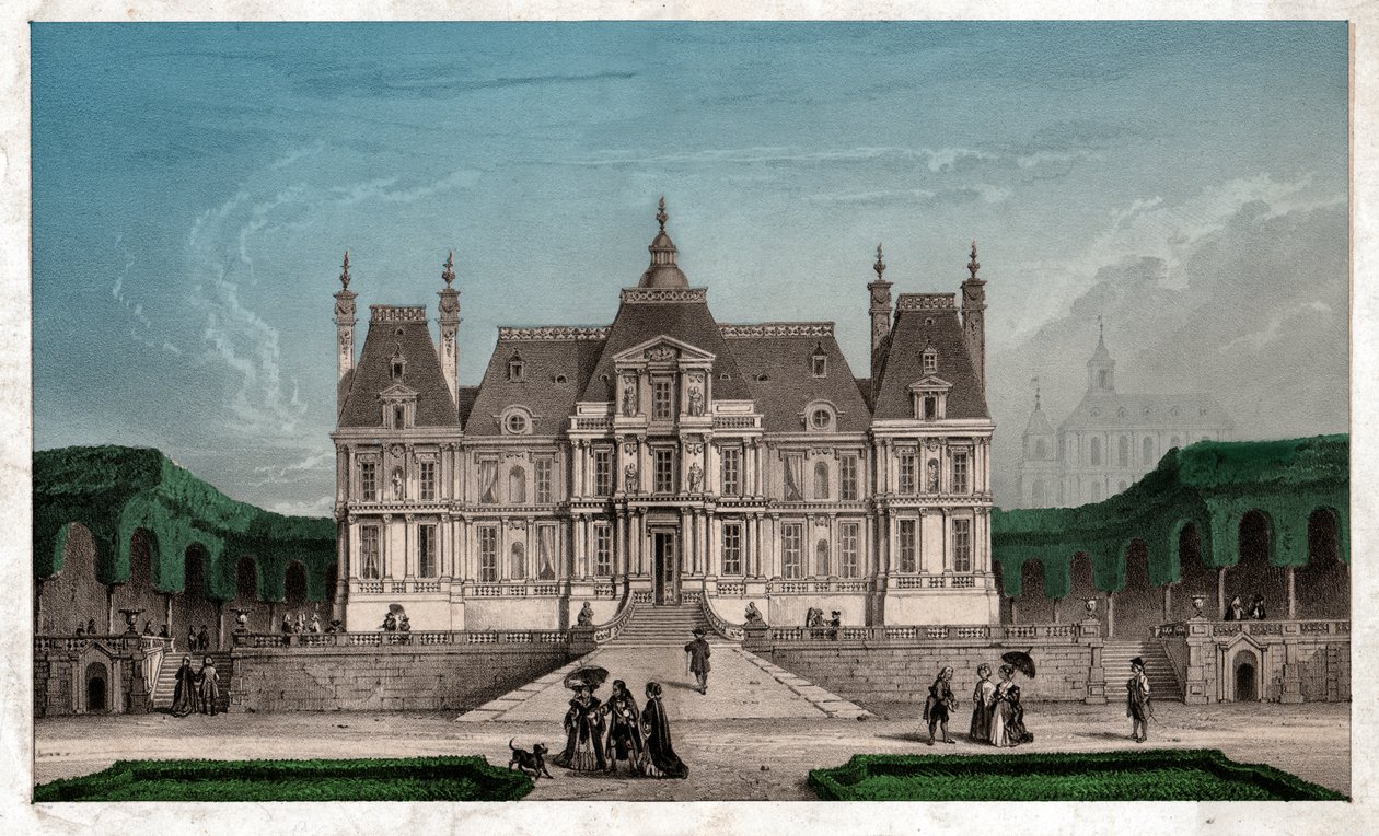 Kasteel van Maison Lafitte, circa 1850 door . .