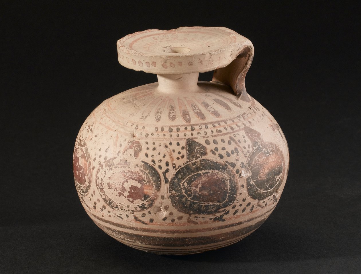 Hygiëne Gedecoreerd aardewerk vat, Korinthisch, 575-550 v.Chr. door John Pardon