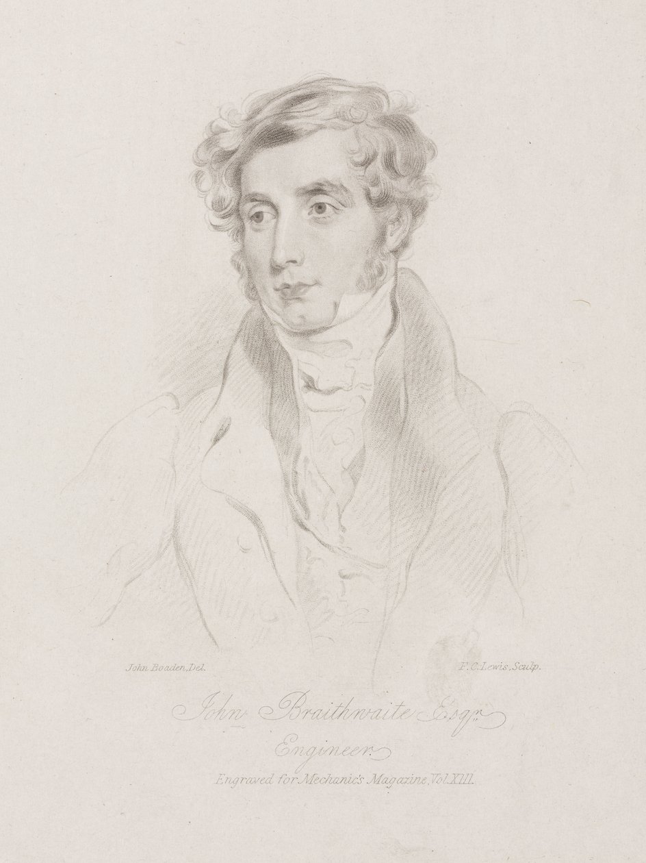 John Braithwaite, Britse ingenieur, ca. 1830 door Frederick (attr. to) Barnard