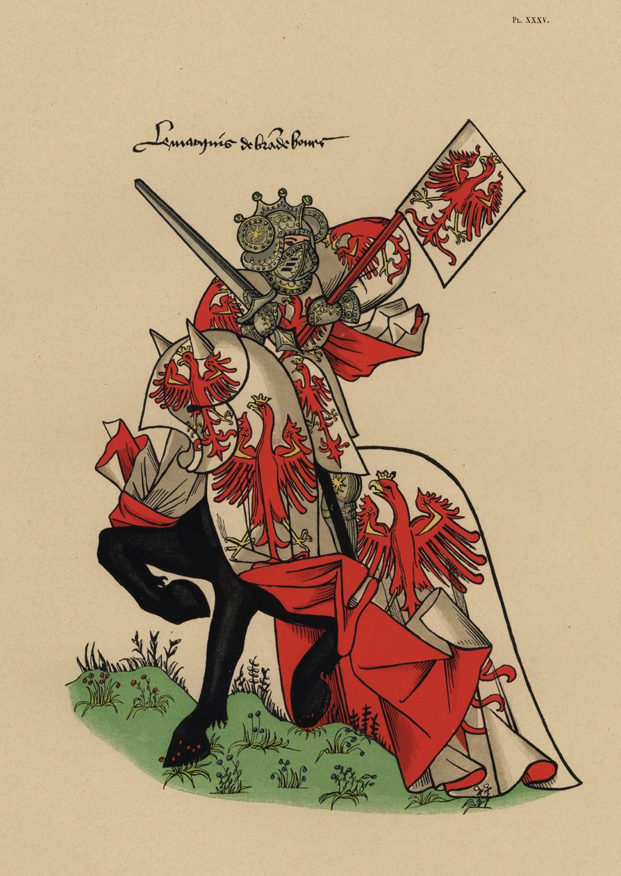 Markies van Brandenburg, Marquis de Brandenberg, met standaard door John Pardon