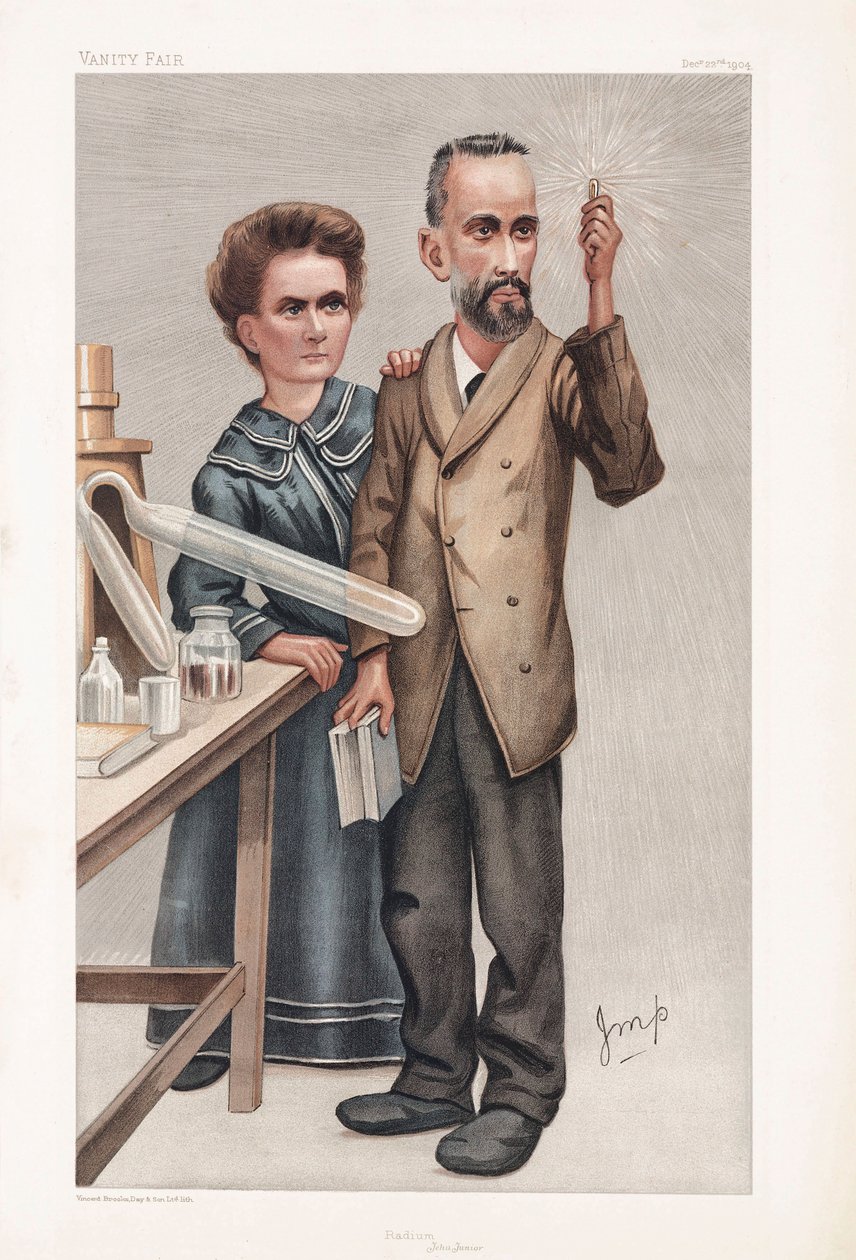 Pierre en Marie Curie, Franse natuurkundigen door Henry Charles Fehr