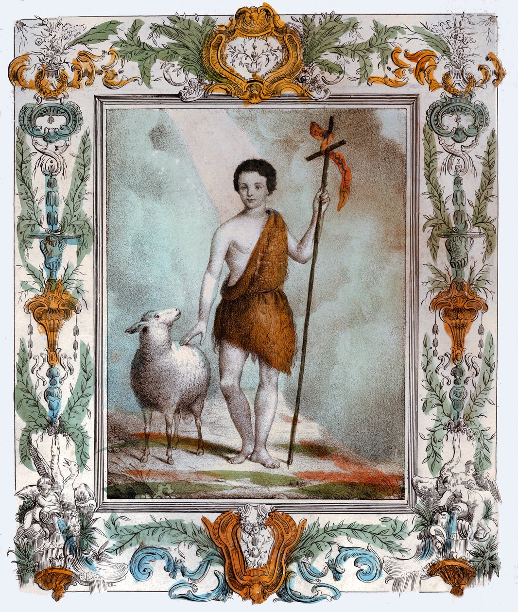 Sint Johannes de Doper (gravure) door . .