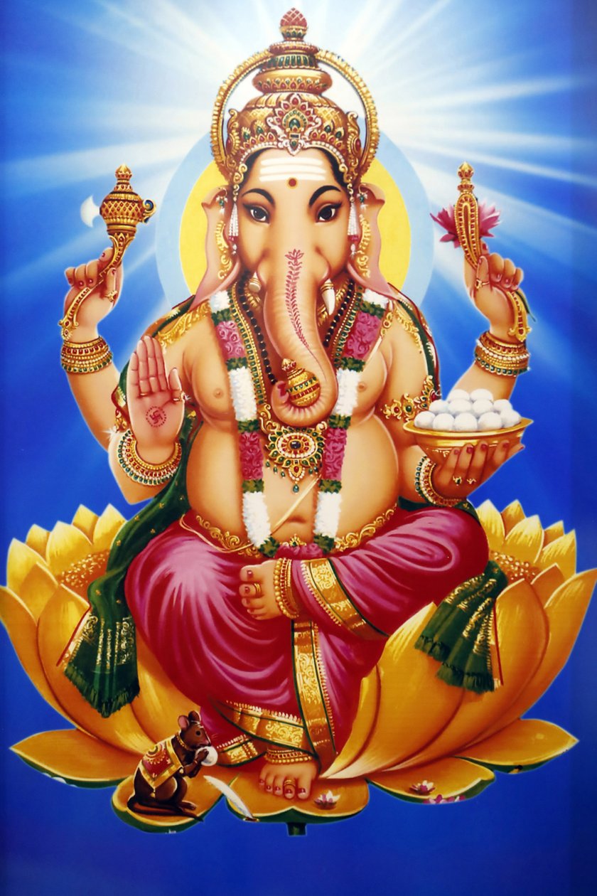 Shiva hindoetempel. Ganesha of Ganapati: de olifantengehoofdige hindoegod door . .