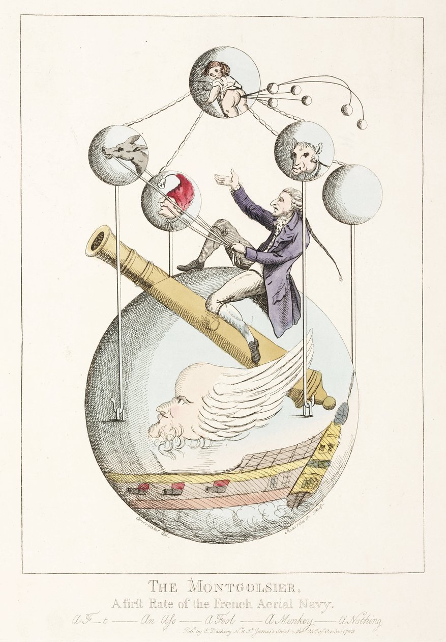 De Montgolfier - Een eersteklas van de Franse luchtmacht door Frederick (attr. to) Barnard