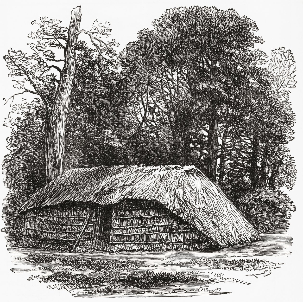 De hut waarin Sir David Livingstone stierf op 1 mei 1873 door . .