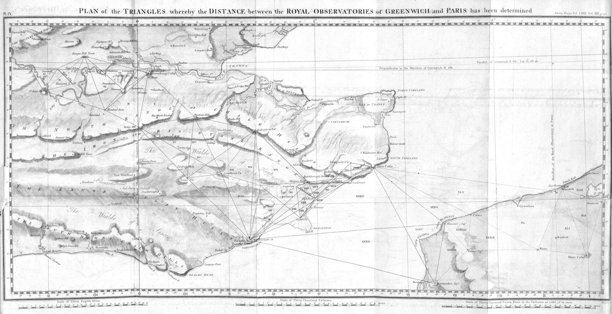 Driehoekig plan door Ferdinand Georg Waldmuller