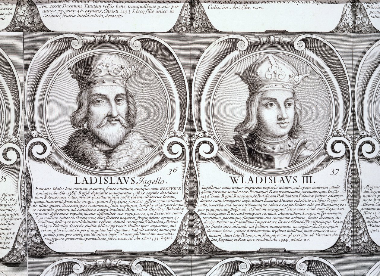 Wladyslaw II Jagiello, en Wladyslaw III Warnenczyk, nr. 36 en 37 uit 