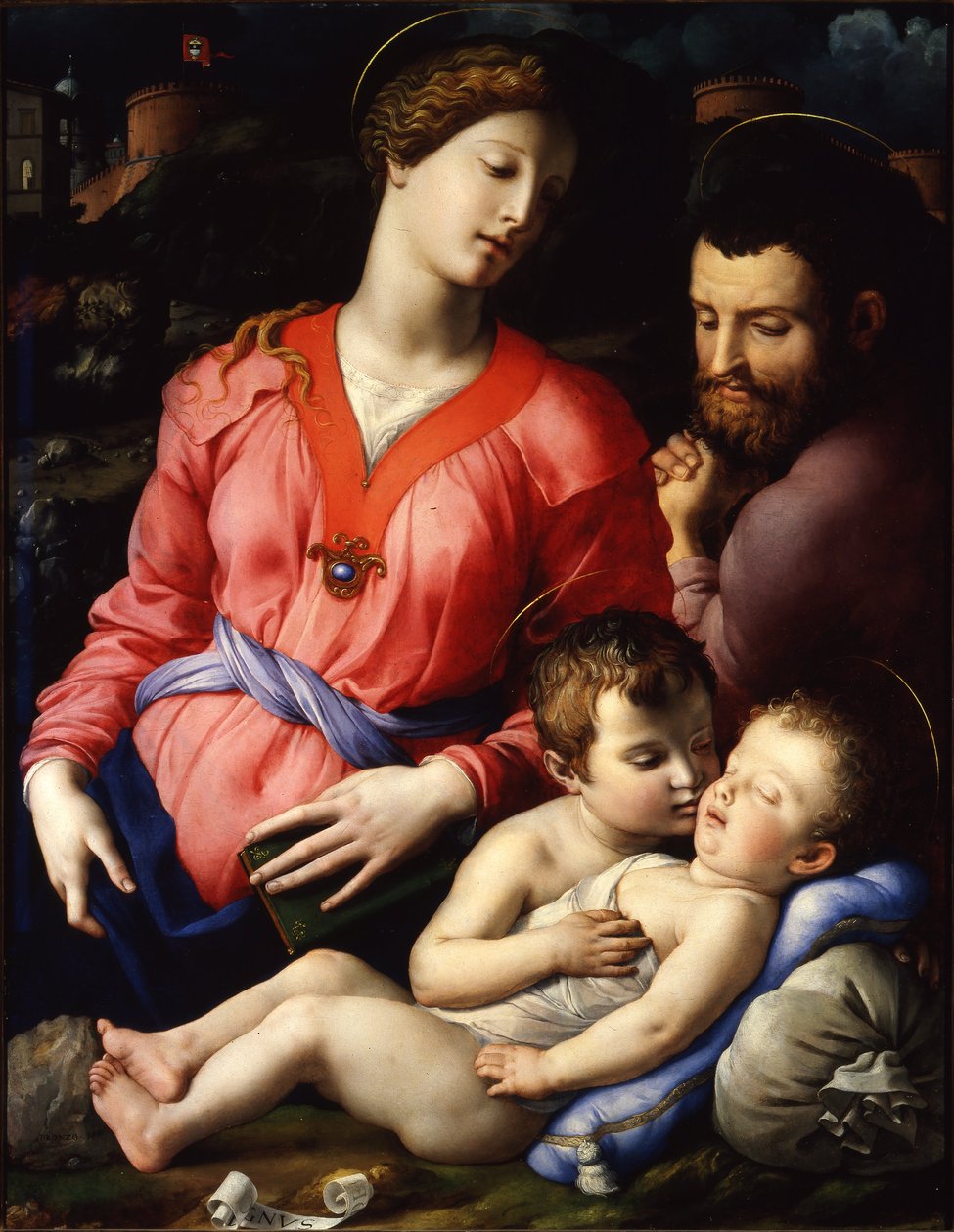 Heilige familie Panciatichi door Bronzino
