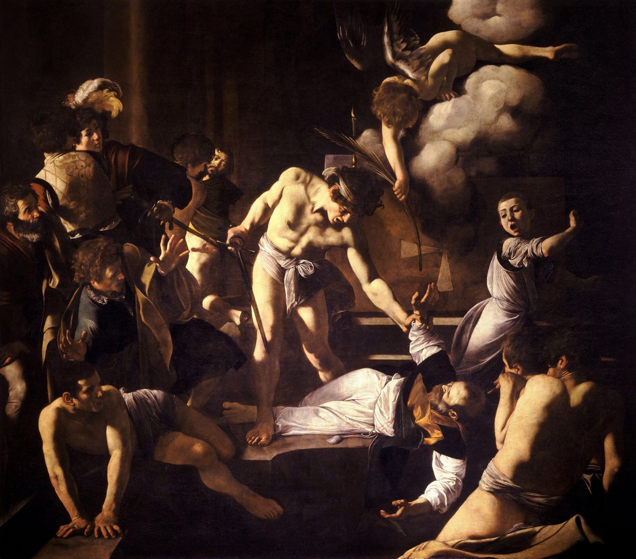 Het Martelaarschap van Sint Mattheüs door Michelangelo Merisi da  Caravaggio