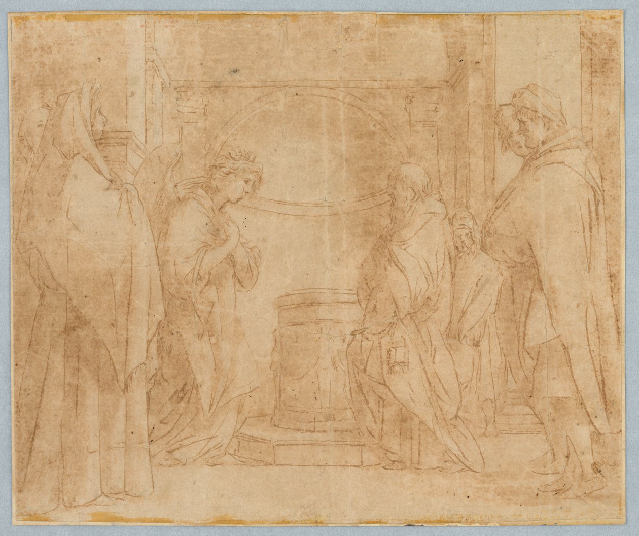 Kopie naar Annunciatie van de Engel aan Zacharias door after Andrea del Sarto