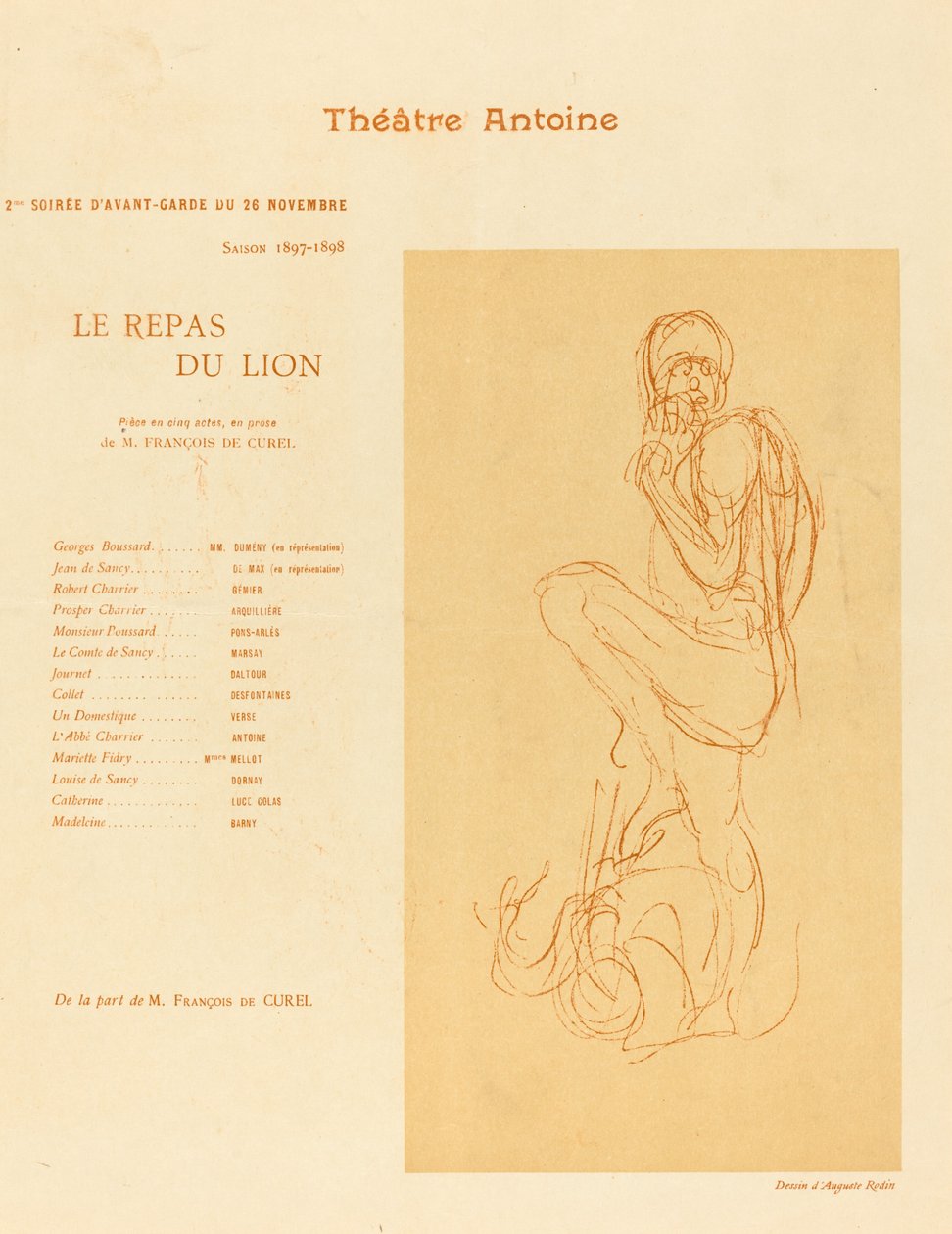 De Maaltijd van de Leeuw door after Auguste Rodin