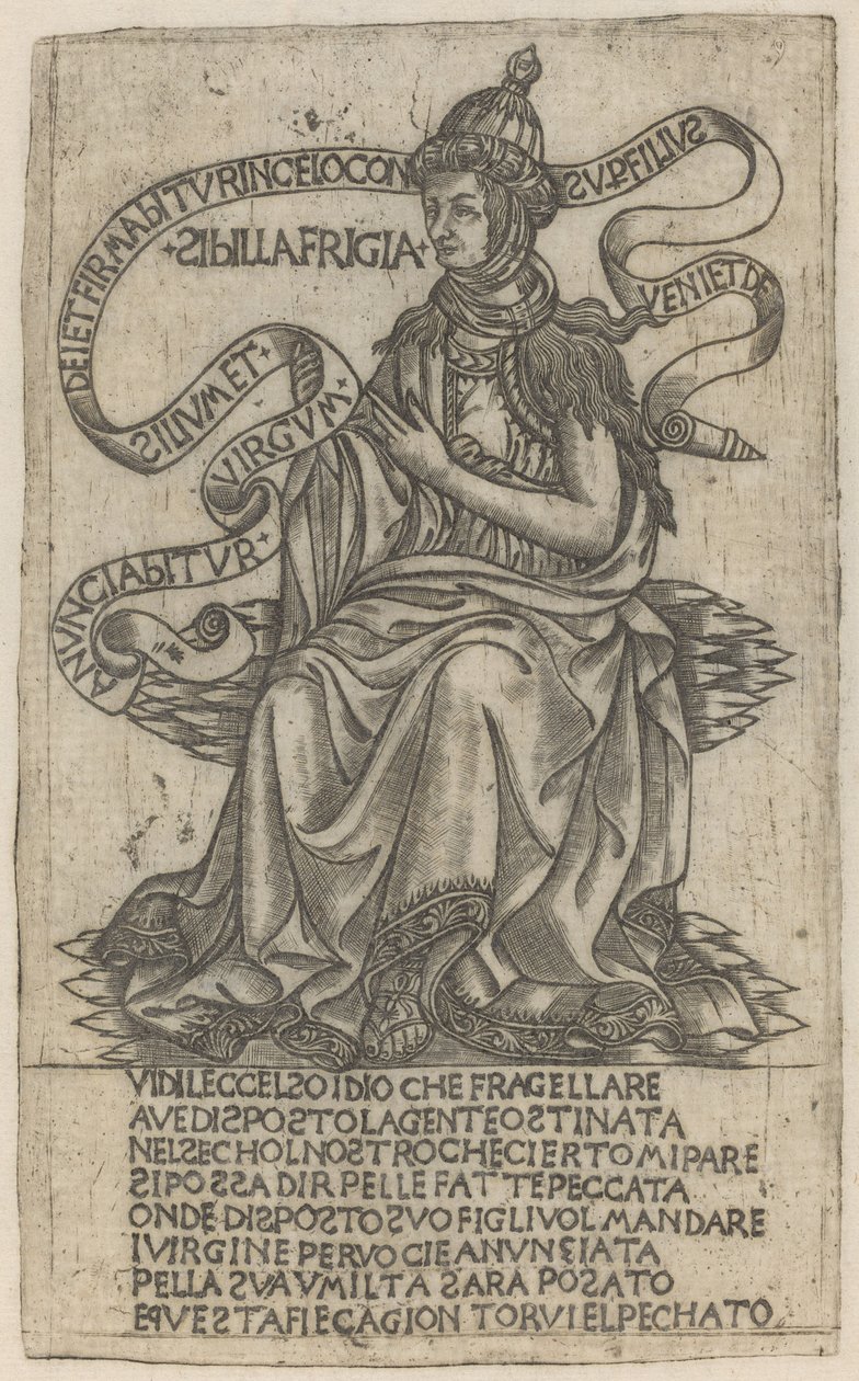 Phrygische Sibylle door after Baccio Baldini
