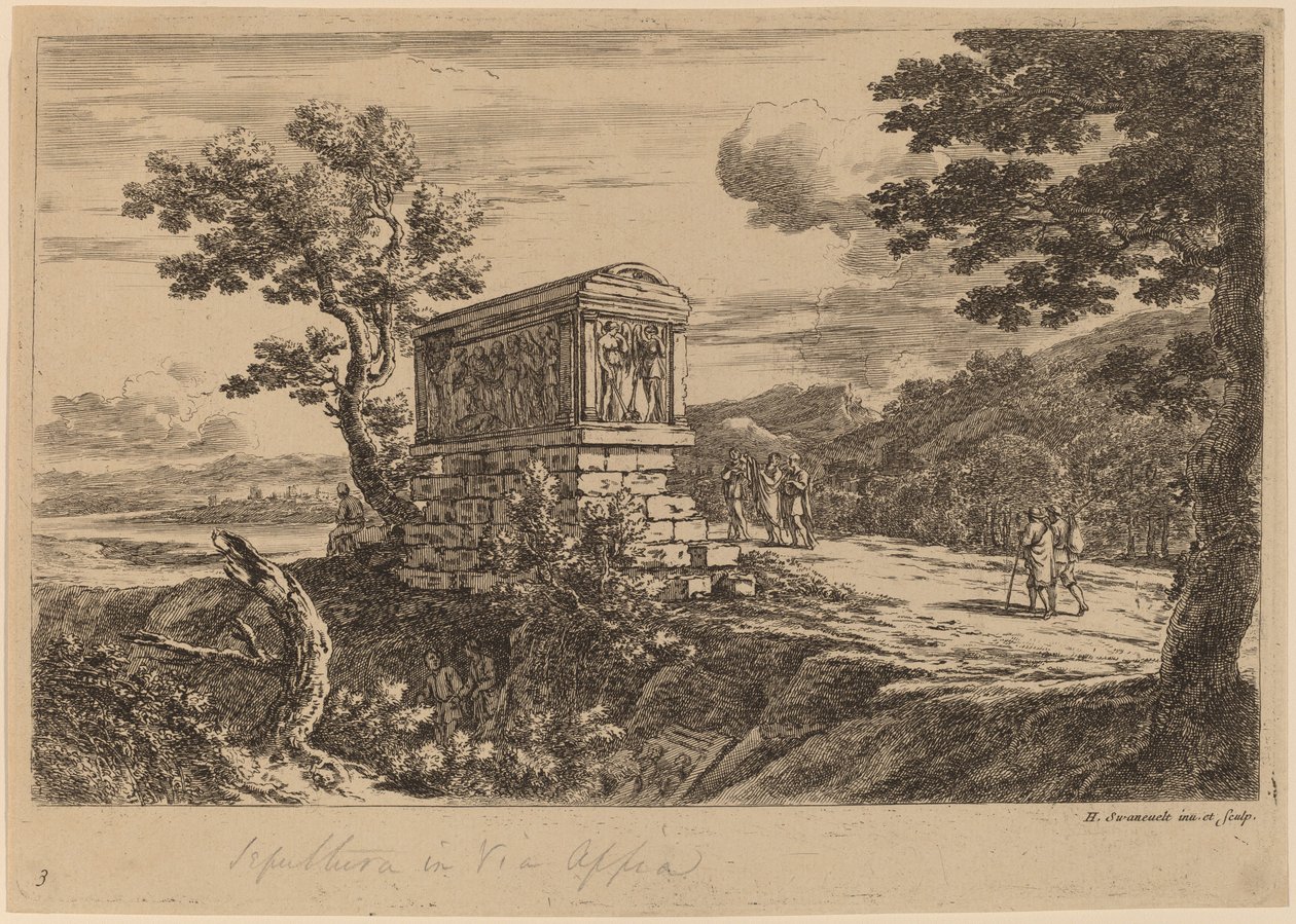 De Antieke Sarcofaag door after Herman van Swanevelt