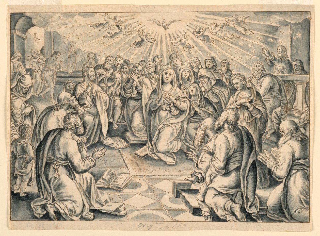 Scène uit Handelingen der Apostelen, naar Stradanus door after Jan van der Straet, called Stradanus