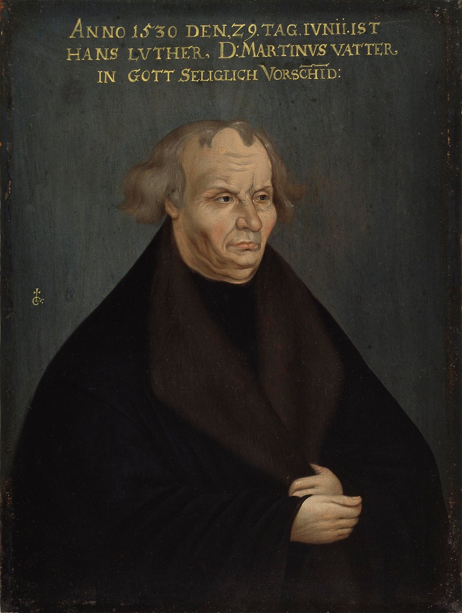 Portret van Hans Luther, c.1700 door after Lucas Cranach the Elder