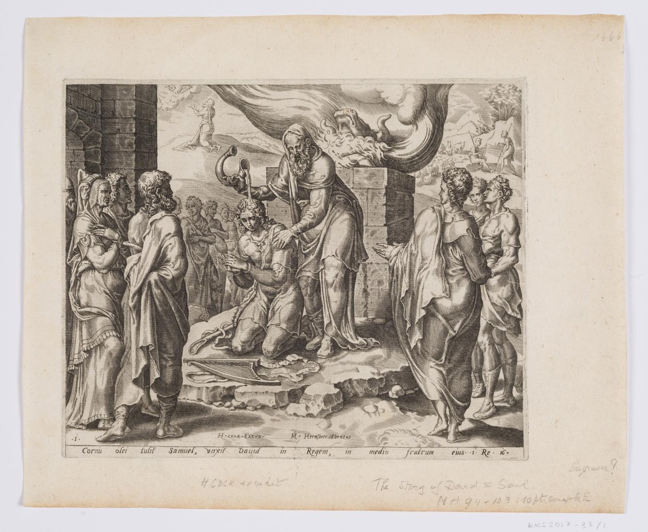 Samuel zalft David door after Maarten van Heemskerck