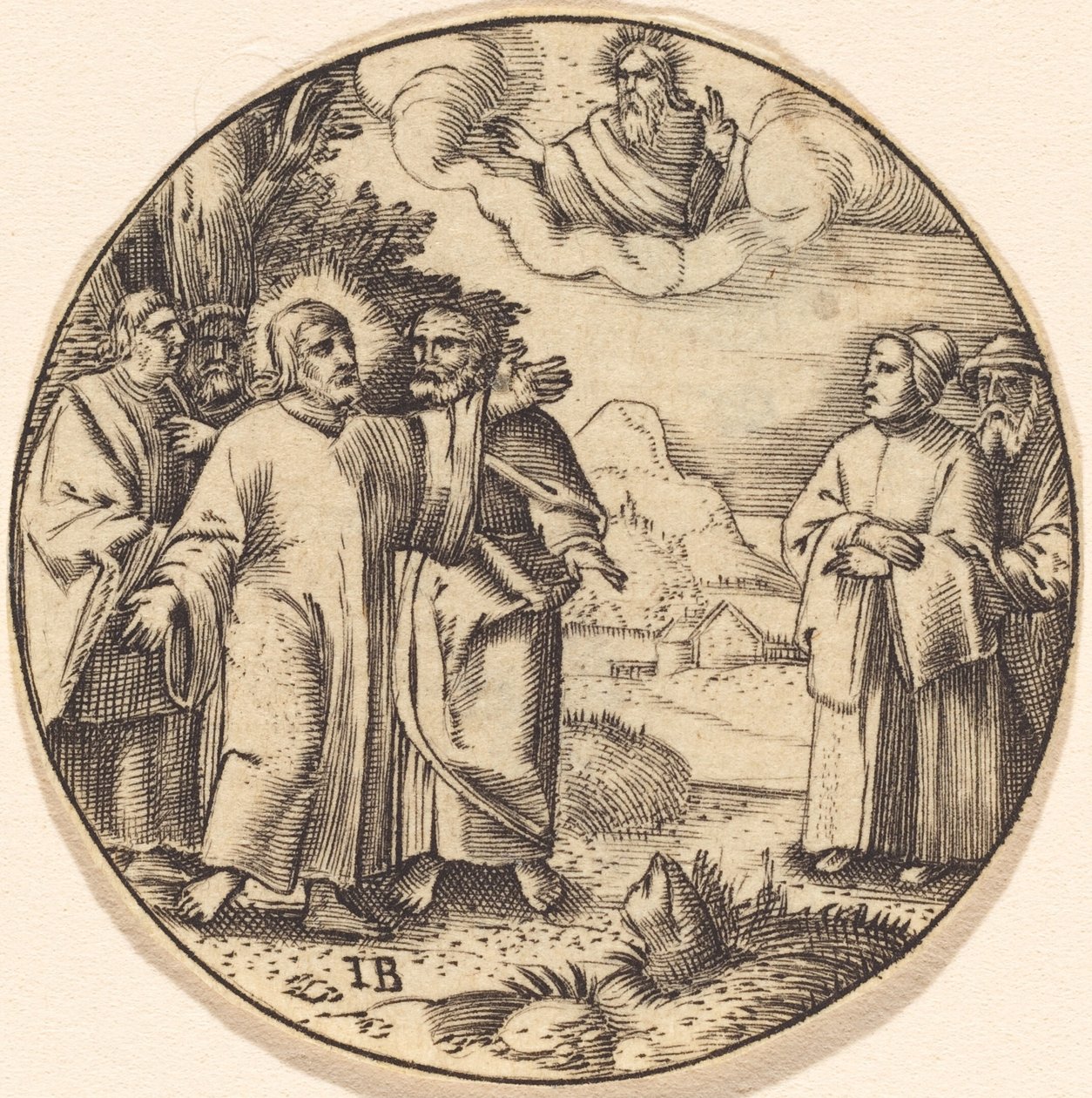Christus met Drie van Zijn Apostelen door after Master IB