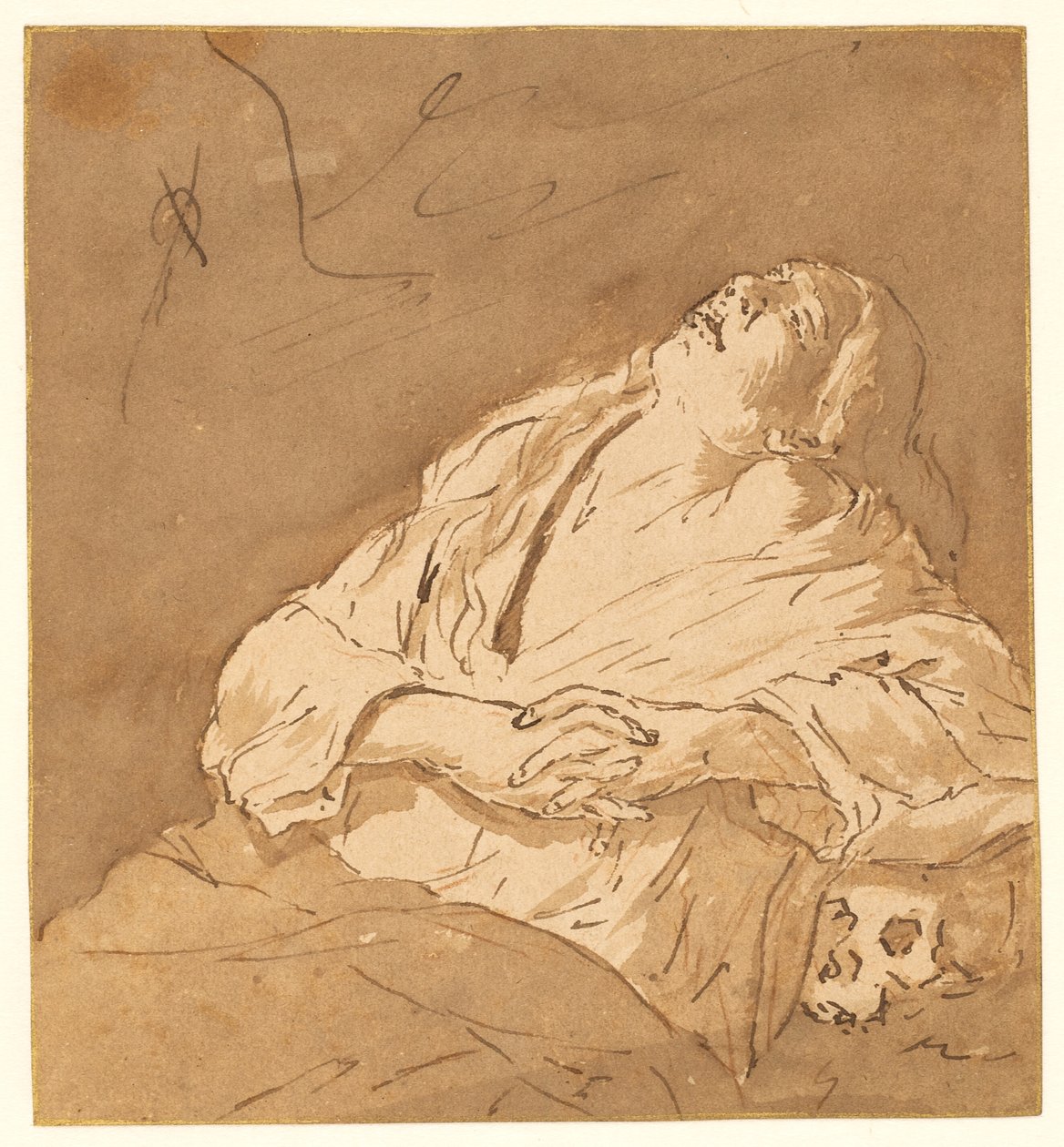 Sint Maria Magdalena in extase door after Michelangelo Merisi da Caravaggio