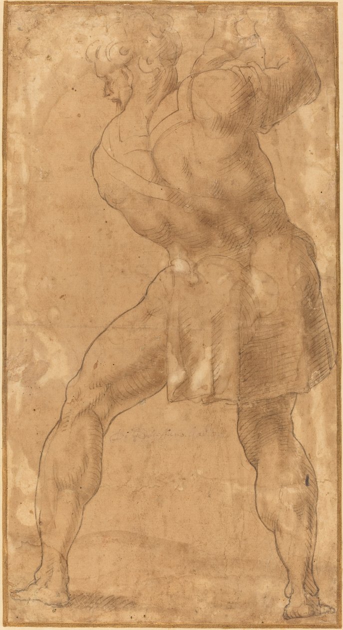 Figuur van een Man door after Polidoro da Caravaggio