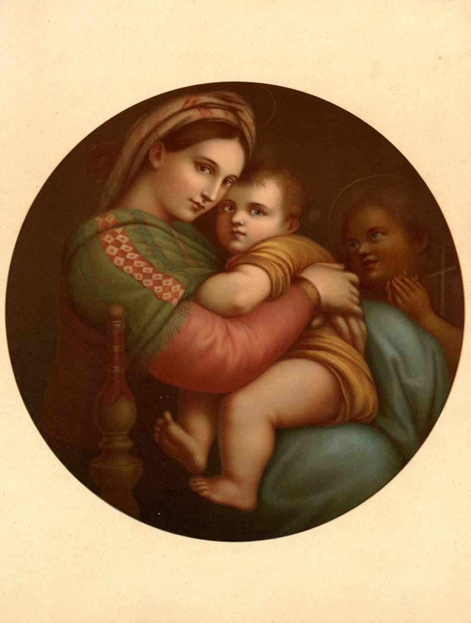 Madonna della Sedia door after Raphael