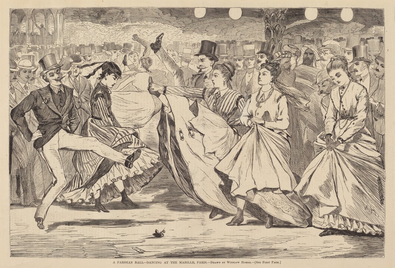 Een Parijse Bal - Dansen bij de Mabille, Parijs door after Winslow Homer