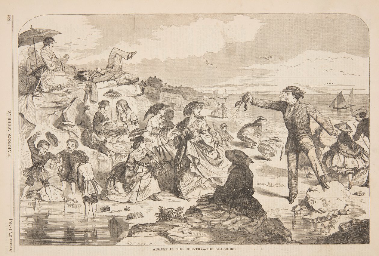 Augustus op het platteland – De kust door after Winslow Homer