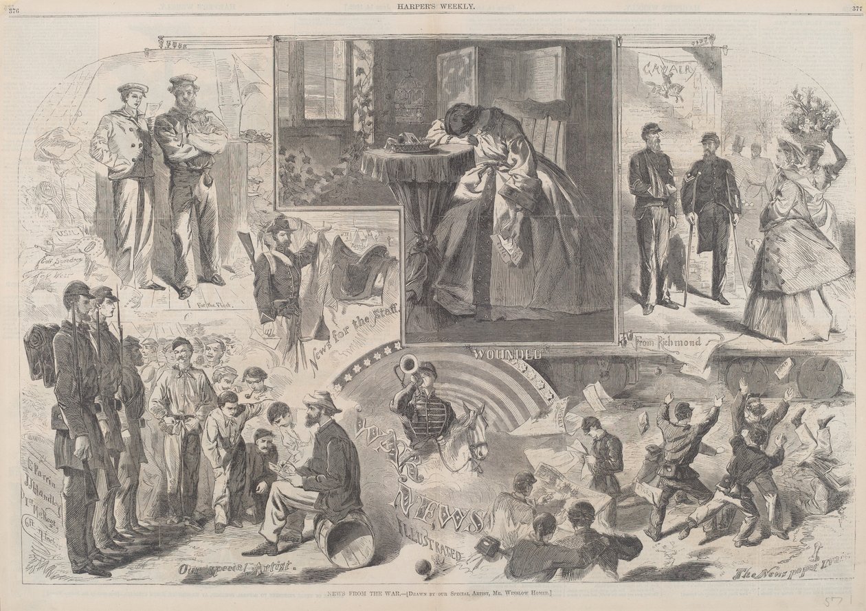 Nieuws van de Oorlog door after Winslow Homer