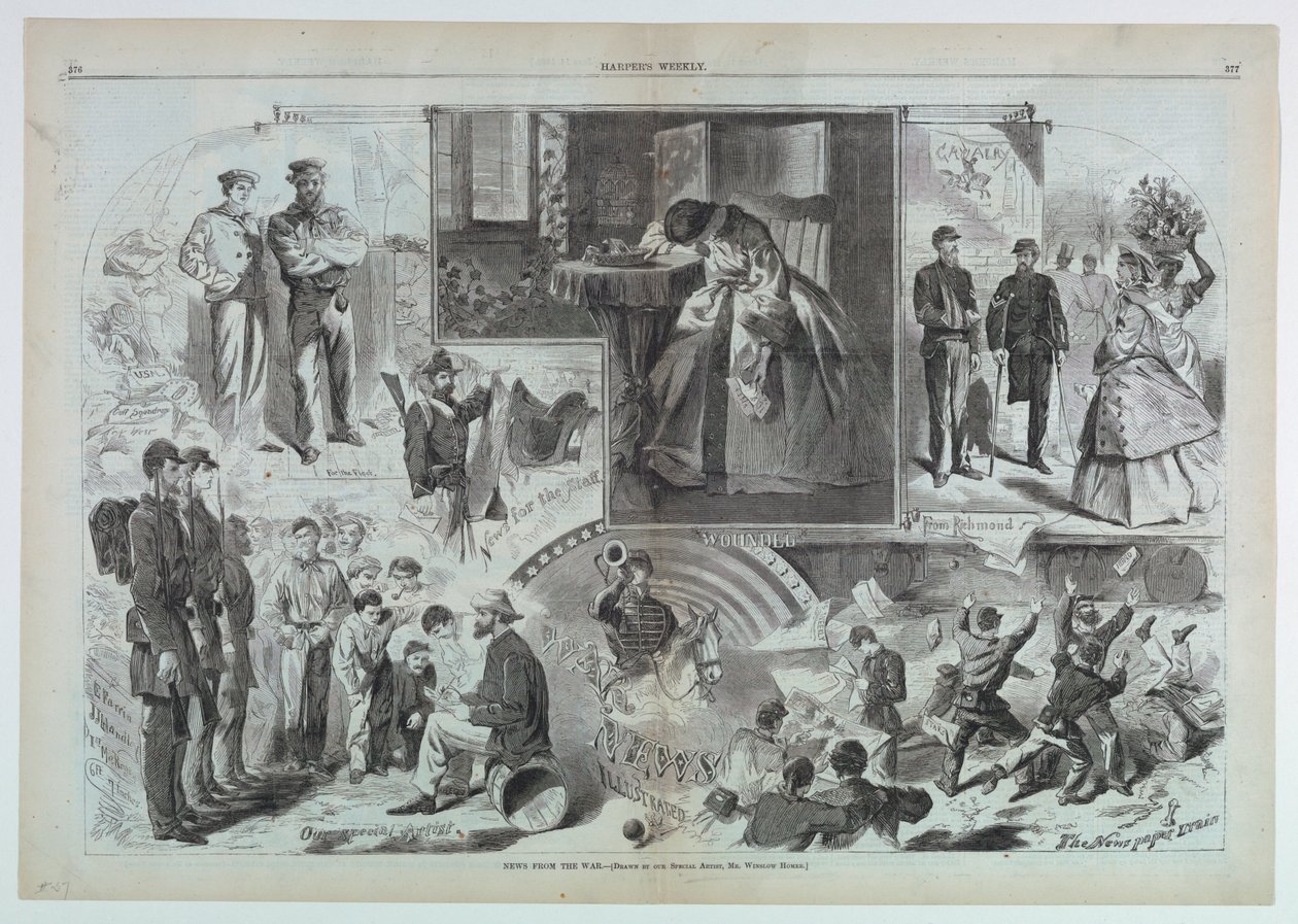 Nieuws van de oorlog door after Winslow Homer