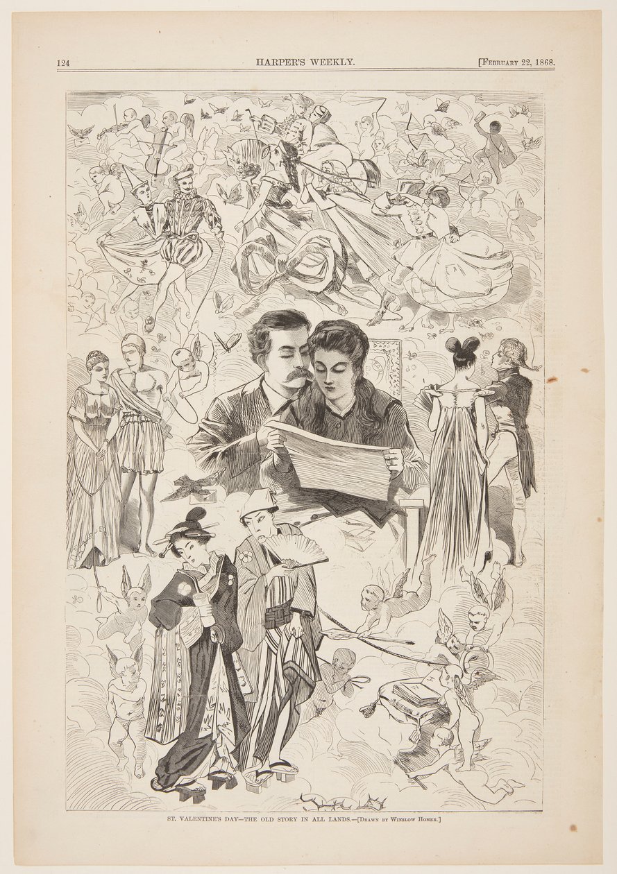 Valentijnsdag – Het oude verhaal in alle landen door after Winslow Homer