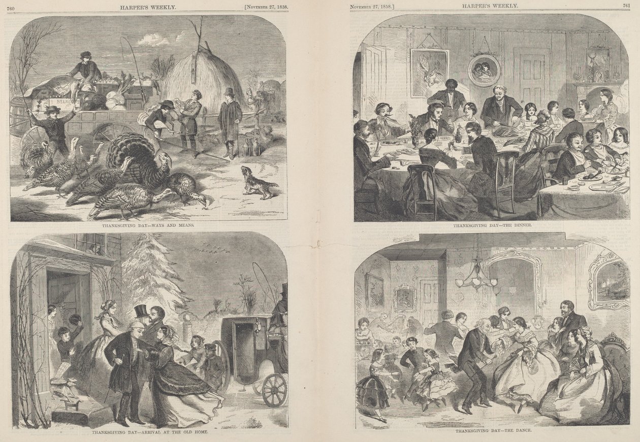 Thanksgiving Day - Manieren en Middelen door Winslow Homer