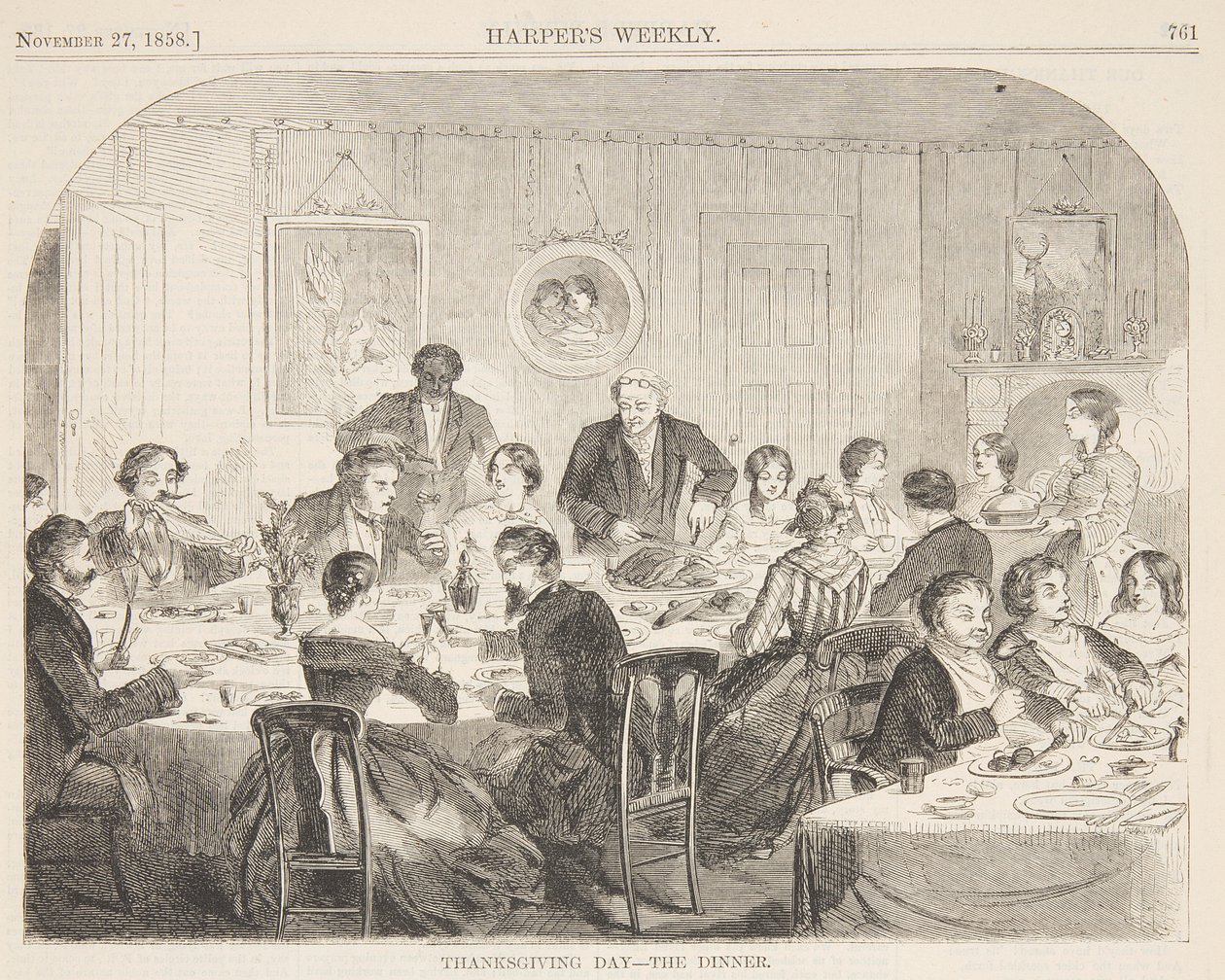 Thanksgiving Day – Het Diner door Winslow Homer