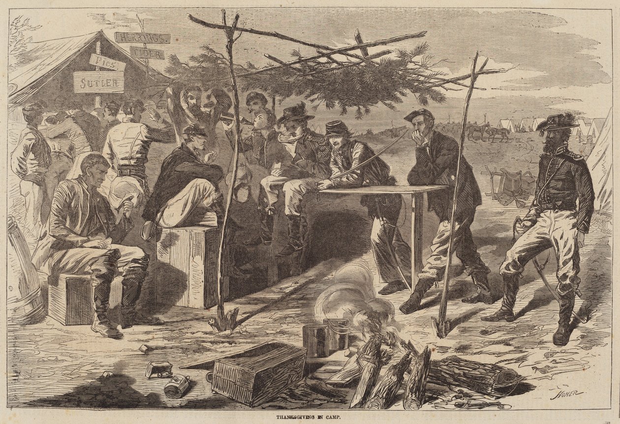 Dankzegging in het Kamp door Winslow Homer