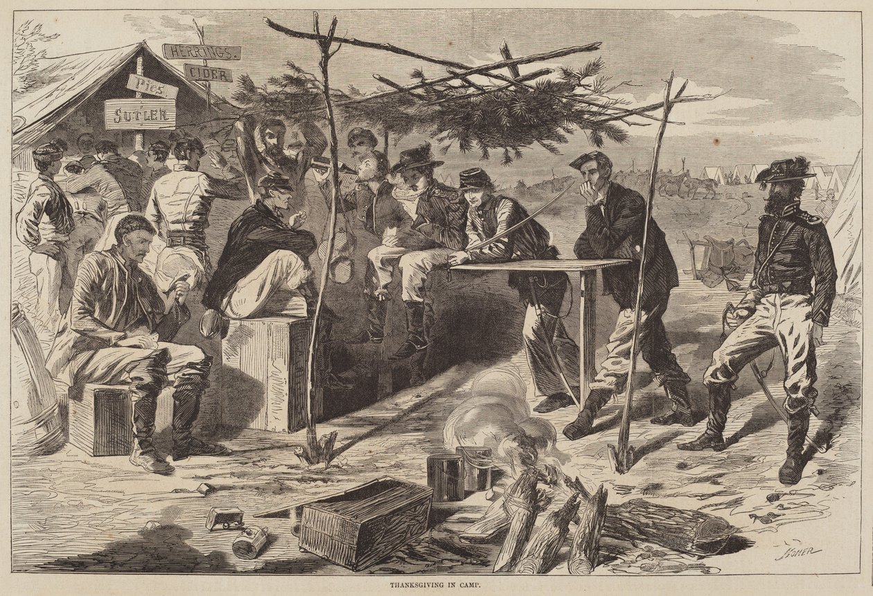 Dankzegging in het Kamp door Winslow Homer