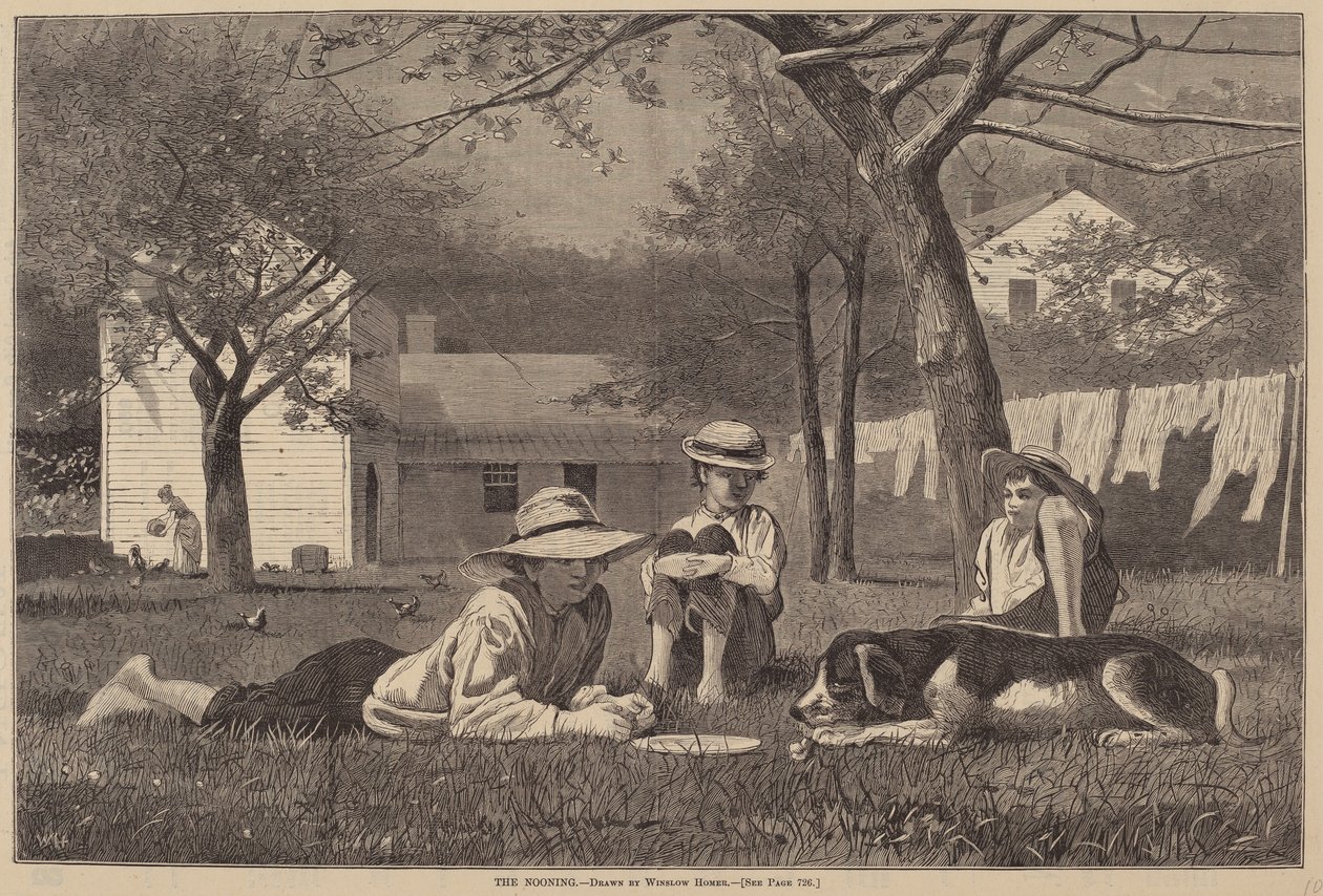 De middagpauze door after Winslow Homer