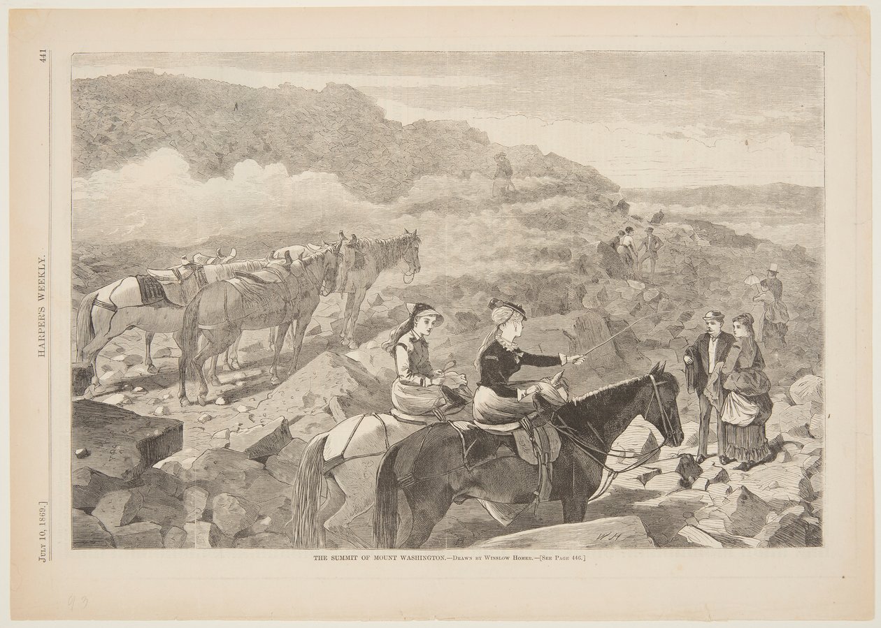 De Top van Mount Washington door Winslow Homer