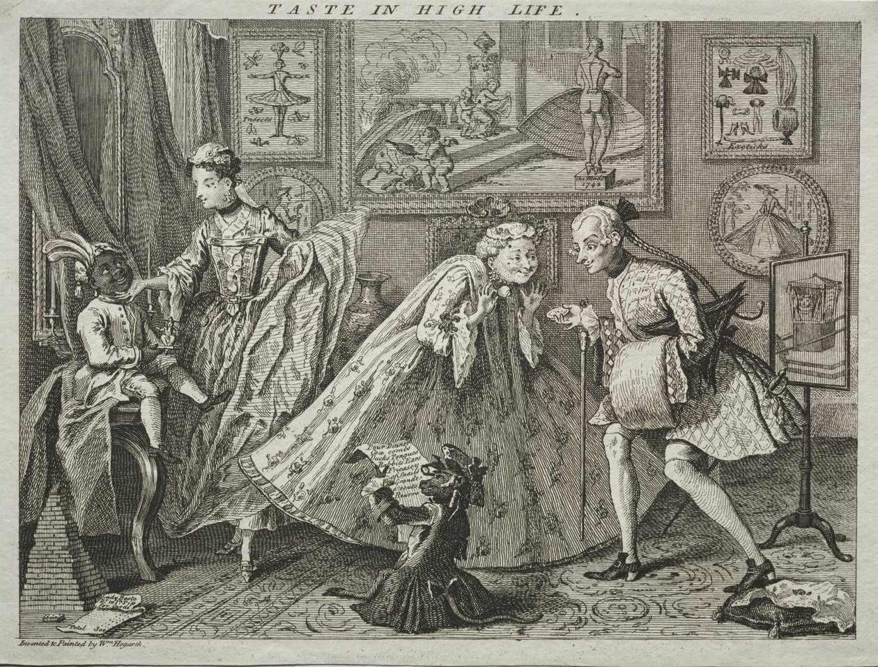 Smaak in het hoge leven door after a design by William Hogarth
