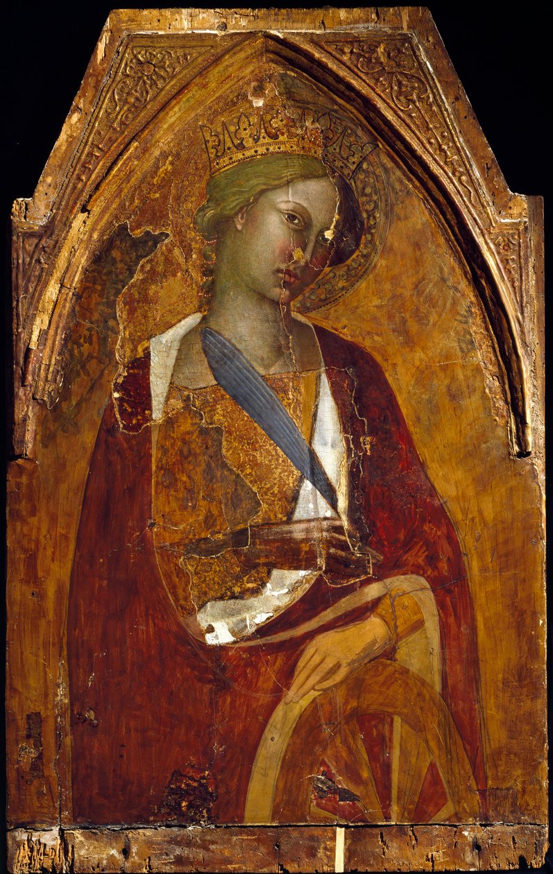 Sint Catharina van Alexandrië door also Manfredi de Battilori Bartolo di Fredi